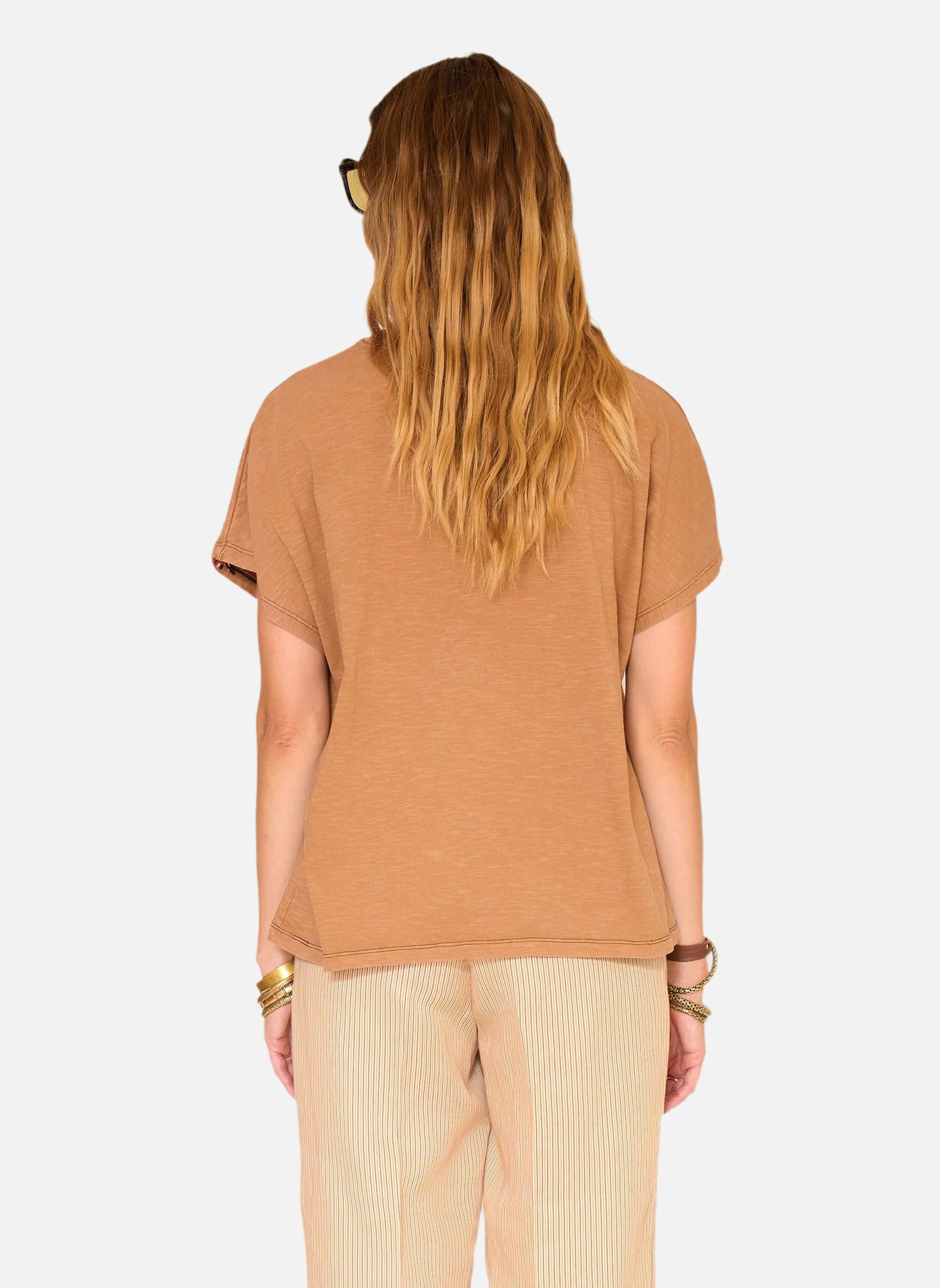 Tee-shirts Tee shirt Togali Cherry femme marron MKT Studio Tee-shirts Tee shirt Togali Cherry femme marron Marron