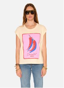 Tee-shirts Tee shirt Timent Boudoir femme beige MKT Studio Tee-shirts Tee shirt Timent Boudoir femme beige Ivoire