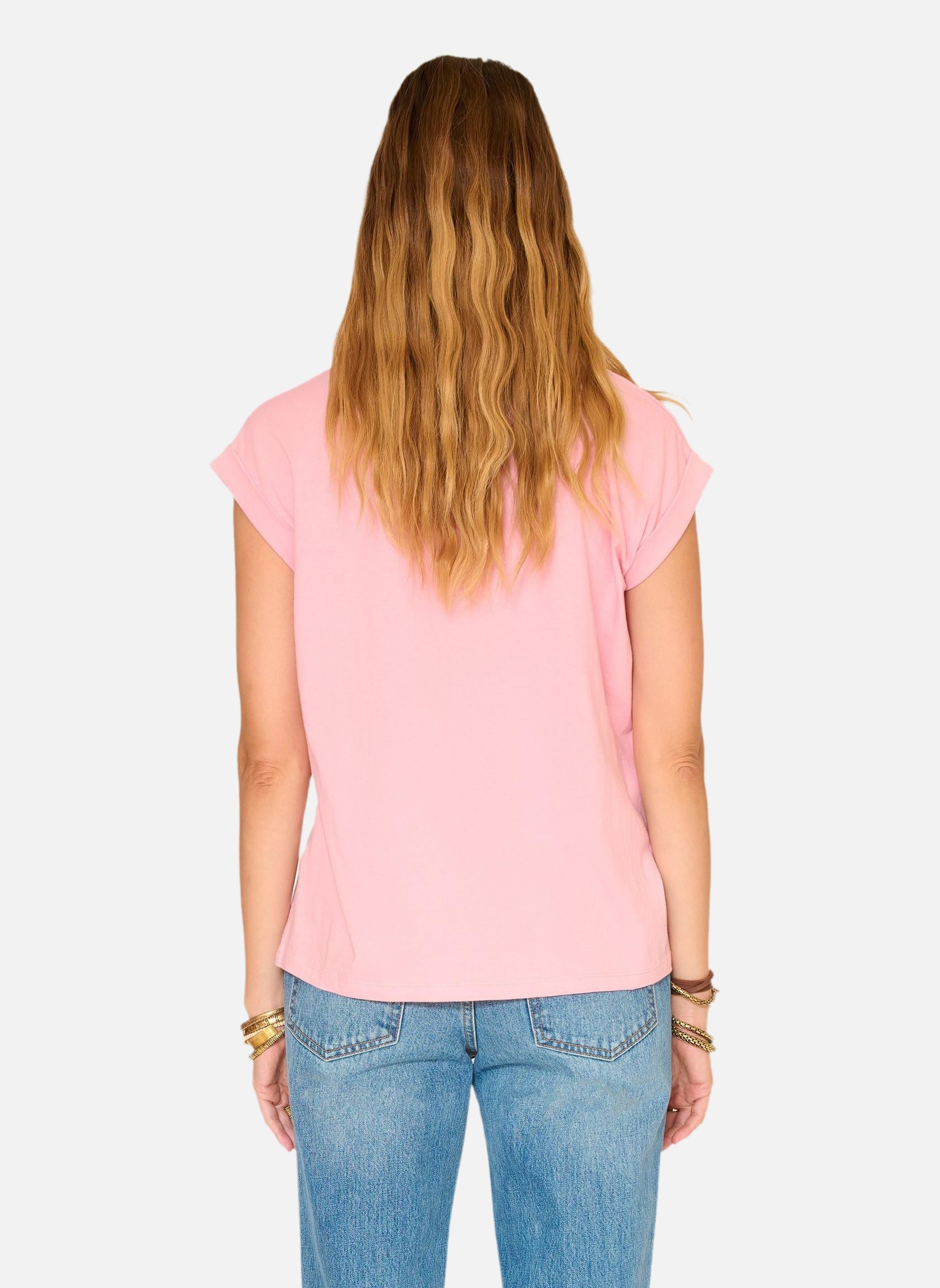 Tee-shirts Tee shirt Timent Boudoir femme rose MKT Studio Tee-shirts Tee shirt Timent Boudoir femme rose Rose clair