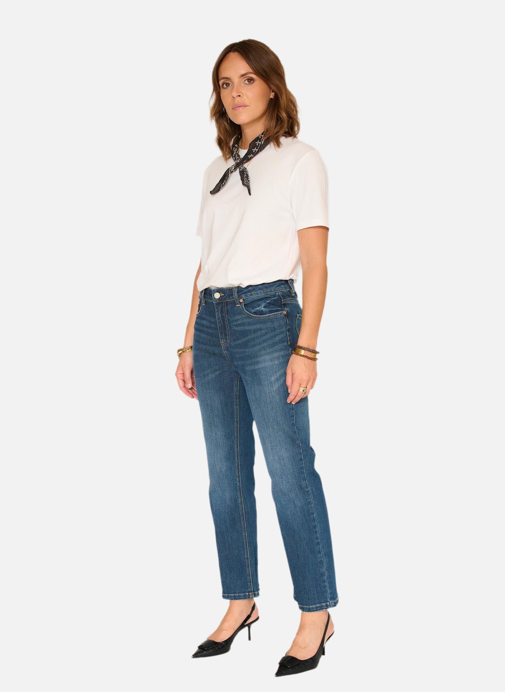 Jeans droit Jean The Linda Wilson Blue Arkansas Wash femme bleu MKT Studio Jeans droit Jean The Linda Wilson Blue Arkansas Wash femme bleu Bleu délavé