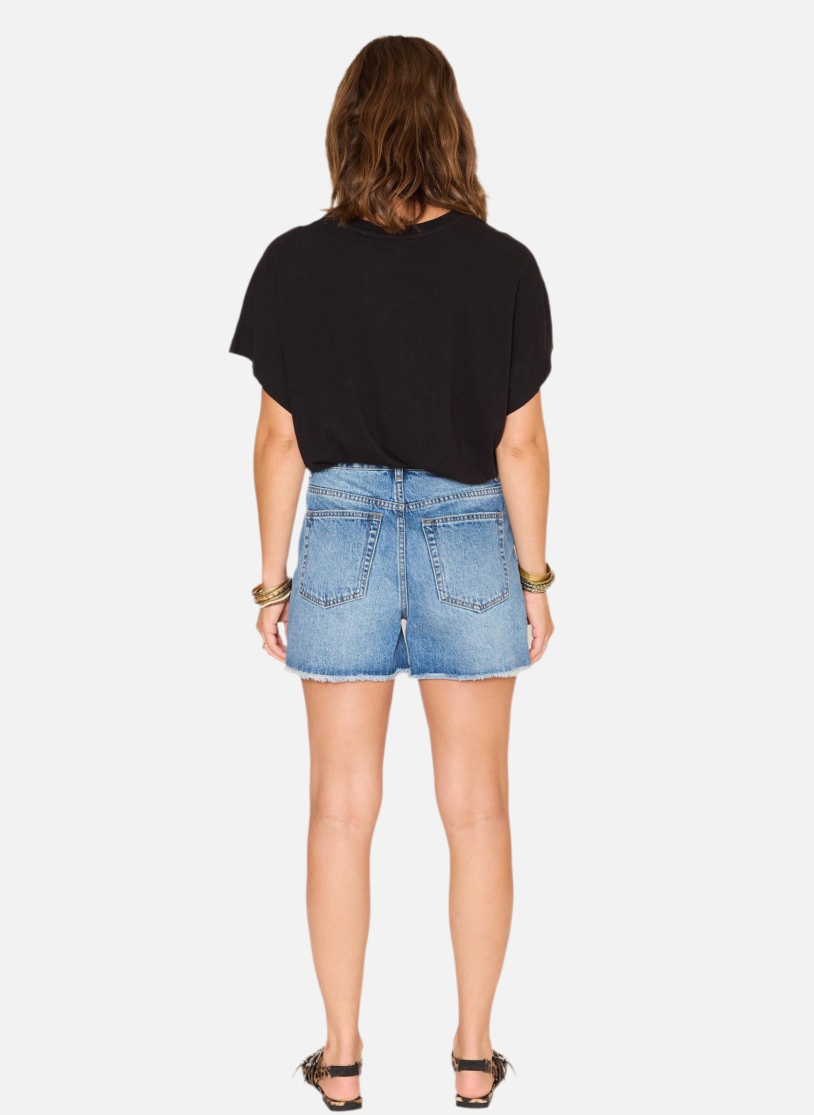 Jeans droit Short The Playa Authentic Blue Cheryl Wash femme bleu MKT Studio Jeans droit Short The Playa Authentic Blue Cheryl Wash femme bleu Bleu délavé