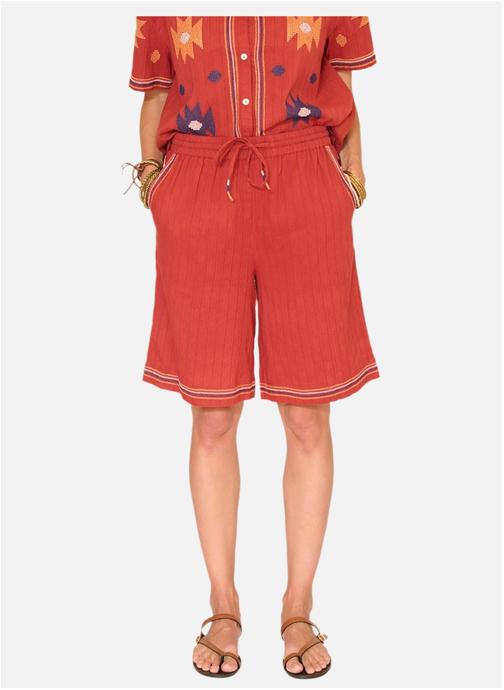 MKT Studio Pantalons droit Bermudas Papito Tomette femme bordeaux