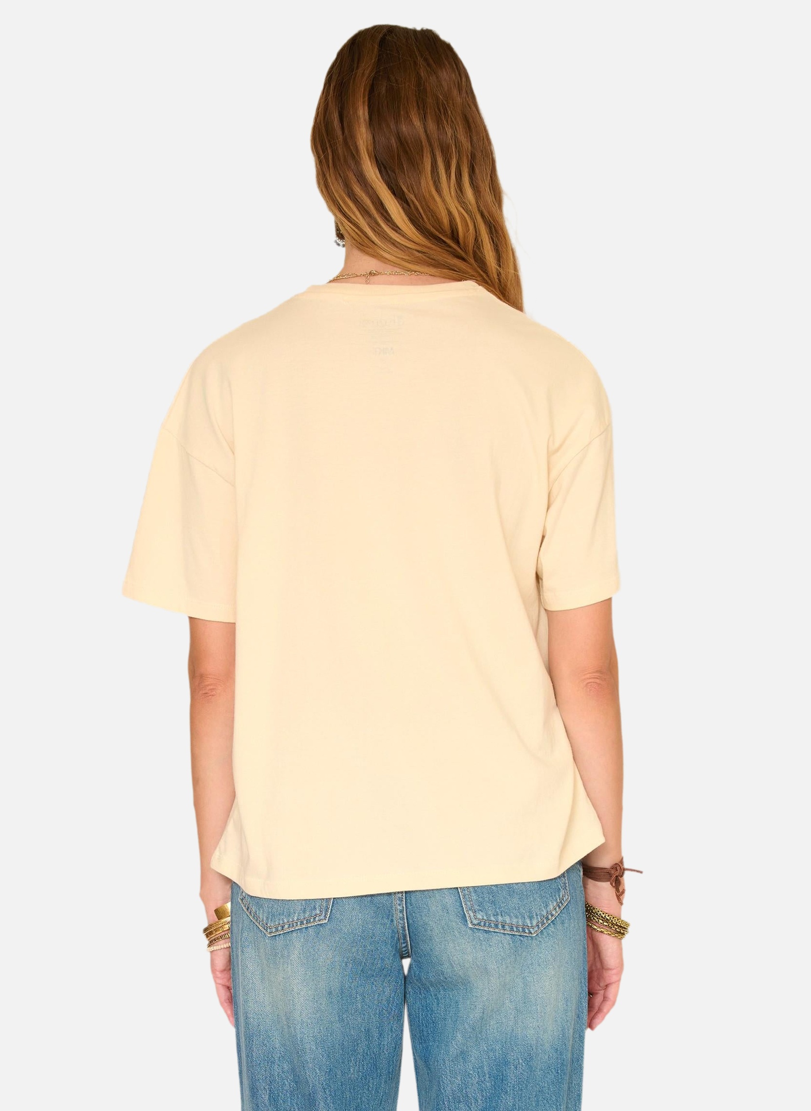 Tee-shirts Tee shirt Takomi.doors Curry femme beige MKT Studio Tee-shirts Tee shirt Takomi.doors Curry femme beige Ivoire