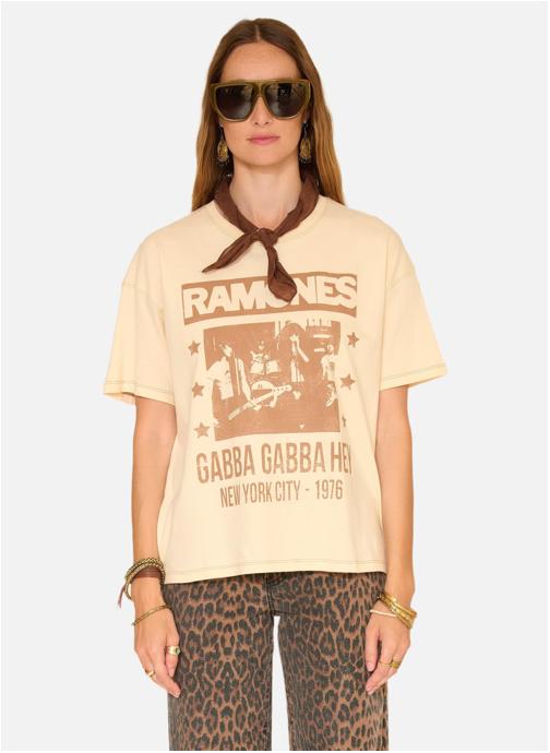 MKT Studio Tee-shirts Tee shirt Taviti.ramones Black femme beige