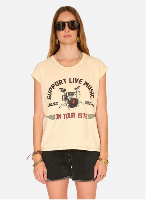 MKT Studio Tee-shirts Tee shirt Tamuse Black femme beige