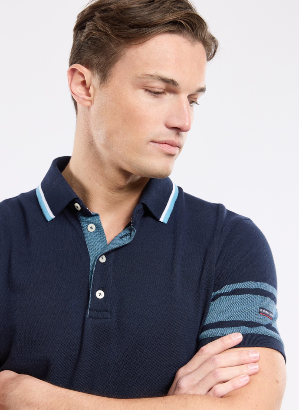 Polos Polo 75896 marine deep homme bleu Armor Lux Polos Polo 75896 marine deep homme bleu Bleu marine