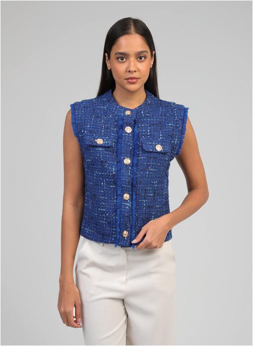 An'ge Vestes GILET AVAYANY electrique femme bleu