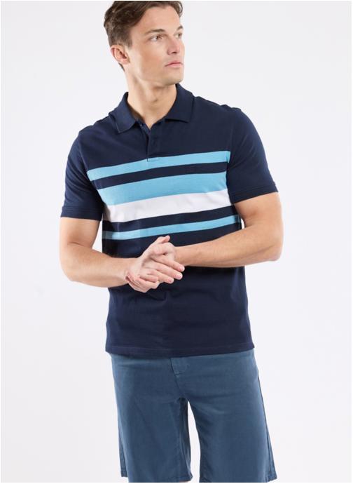 Armor Lux Polos Polo 39967 marine deep/waterfall/blan homme bleu