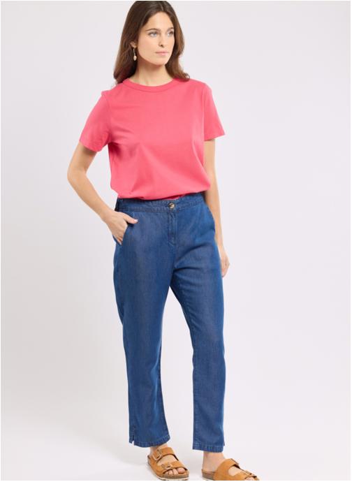 Armor Lux Pantalons droit Pantalon 39941 jean bleu moyen femme bleu