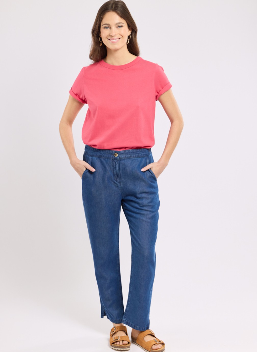 Pantalons droit Pantalon 39941 jean bleu moyen femme bleu Armor Lux Pantalons droit Pantalon 39941 jean bleu moyen femme bleu Jean stone