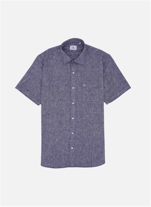 Serge Blanco Chemises Chemise MC homme bleu