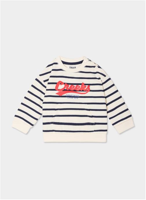 CREEKS Sweats CREB1_SALSIFICOL_STRIPES garçon noir