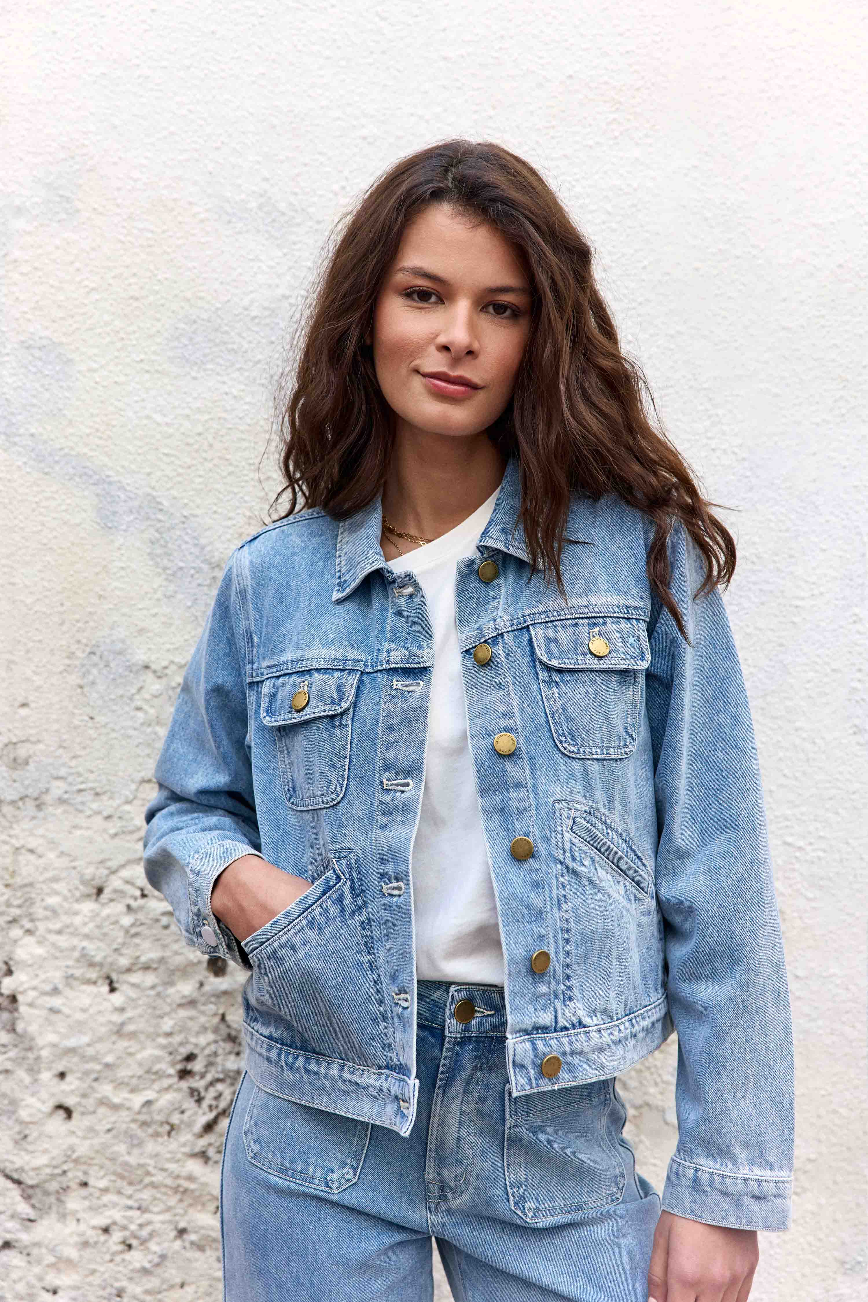 Vestes Veste - NELSON - 84-marble Wash femme bleu La Petite Etoile Vestes Veste - NELSON - 84-marble Wash femme bleu Bleu