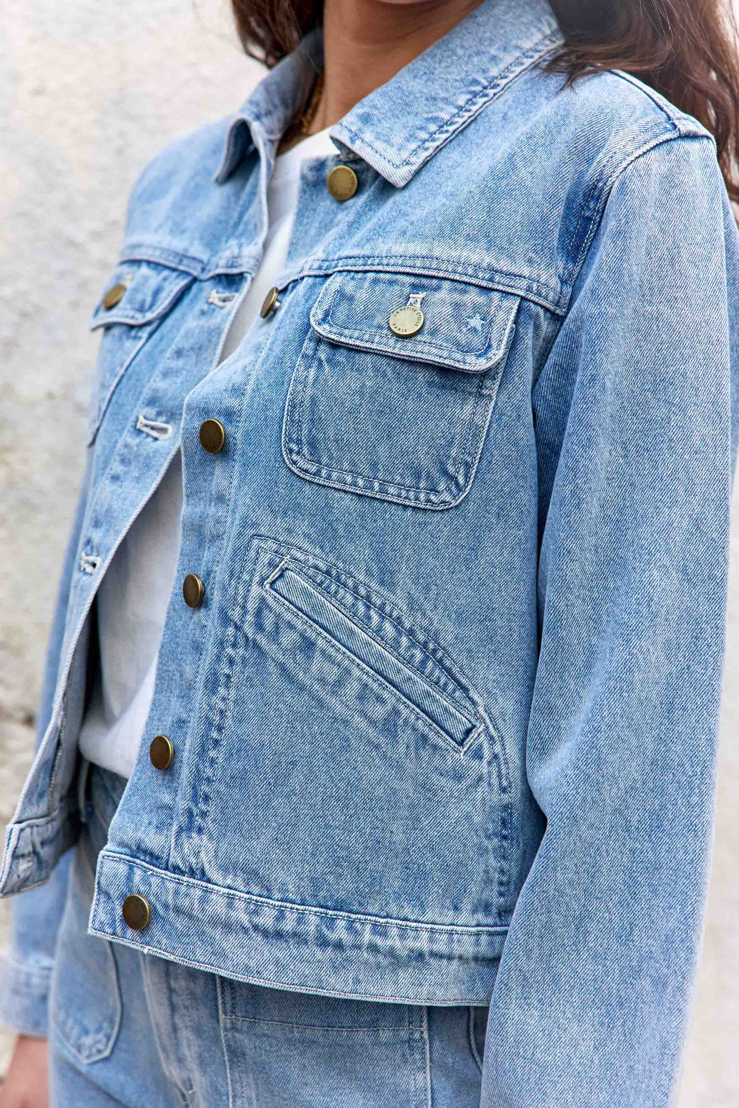 Vestes Veste - NELSON - 84-marble Wash femme bleu La Petite Etoile Vestes Veste - NELSON - 84-marble Wash femme bleu Bleu