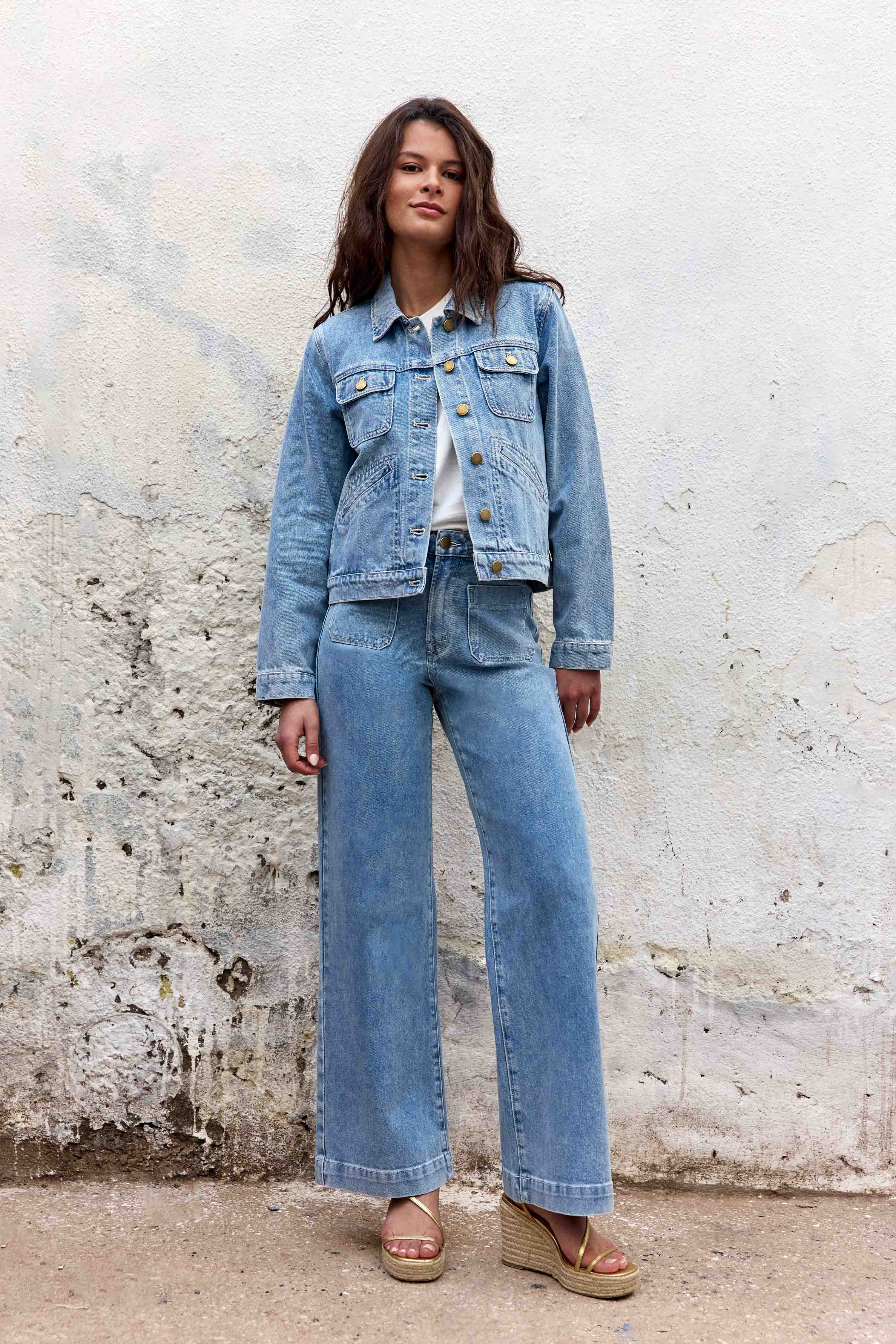 Vestes Veste - NELSON - 84-marble Wash femme bleu La Petite Etoile Vestes Veste - NELSON - 84-marble Wash femme bleu Bleu