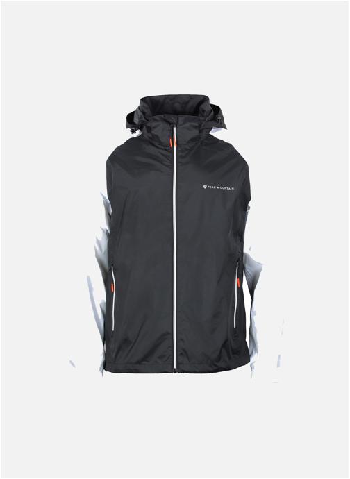 Peak Mountain Vestes coupe-vents COUPE-VENT IMPERMEABLE HOMME CABREST Noir/Blanc homme noir