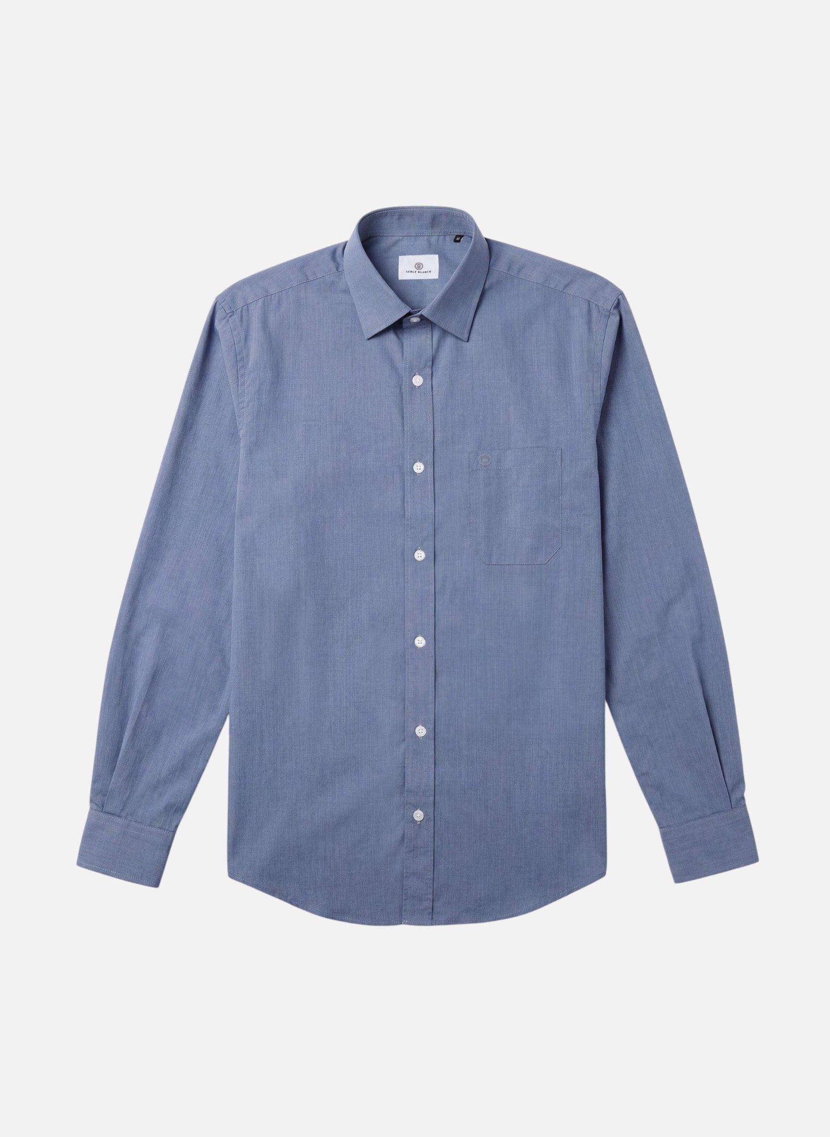 Chemises Chemise ML homme bleu Serge Blanco Chemises Chemise ML homme bleu Bleu denim