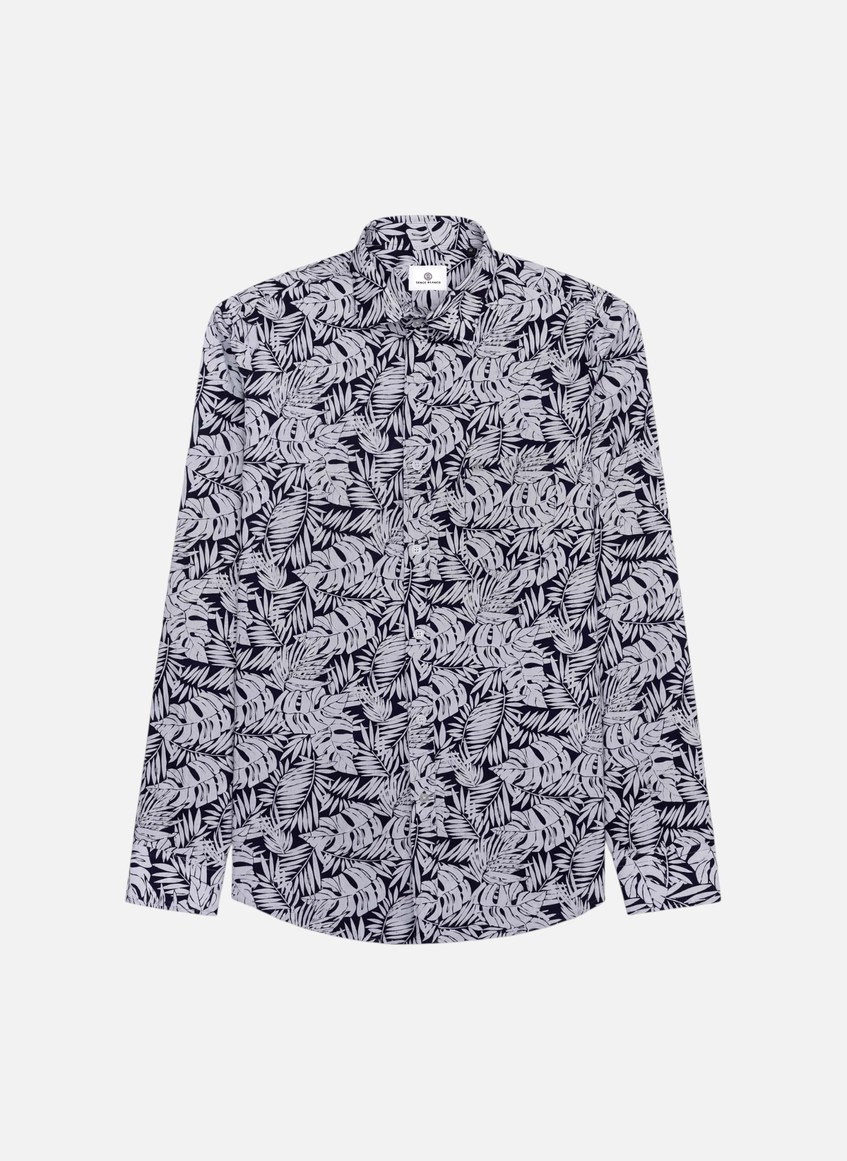 Chemises Chemise ML homme bleu Serge Blanco Chemises Chemise ML homme bleu Bleu foncé