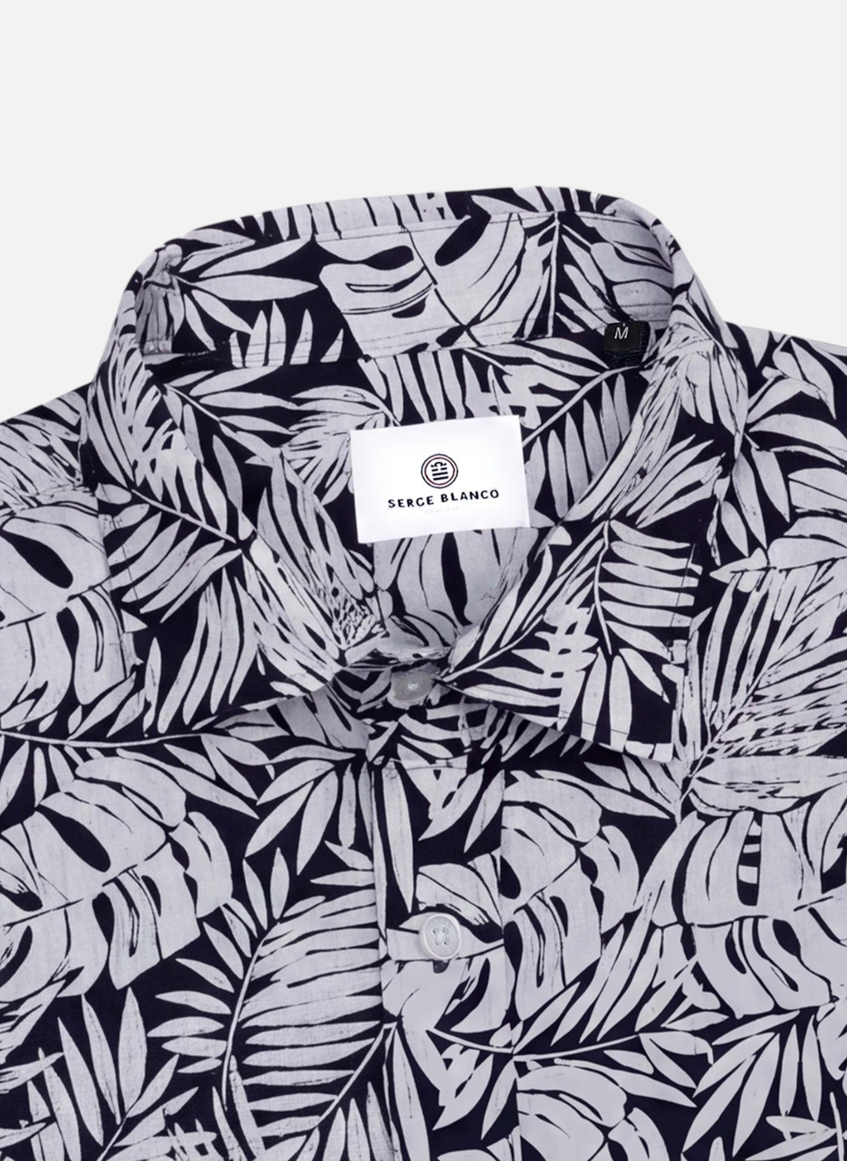 Chemises Chemise ML homme bleu Serge Blanco Chemises Chemise ML homme bleu Bleu foncé