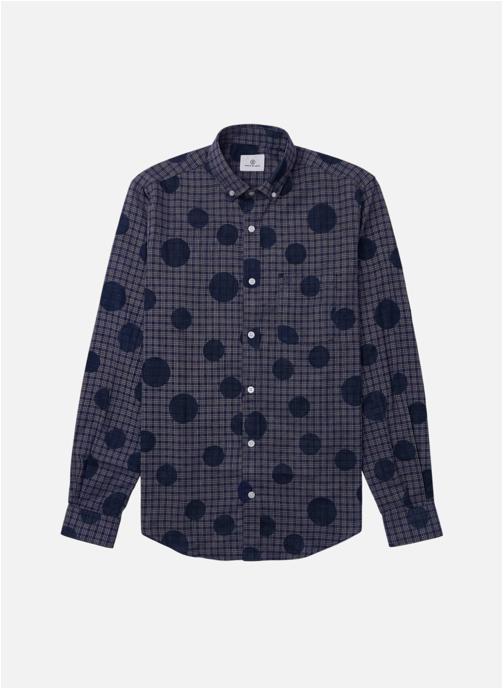 Serge Blanco Chemises Chemise ML homme bleu