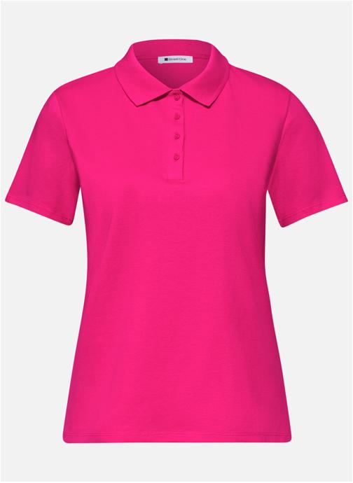 Street One Polos Polo coton biologique droit - 325076 femme violet