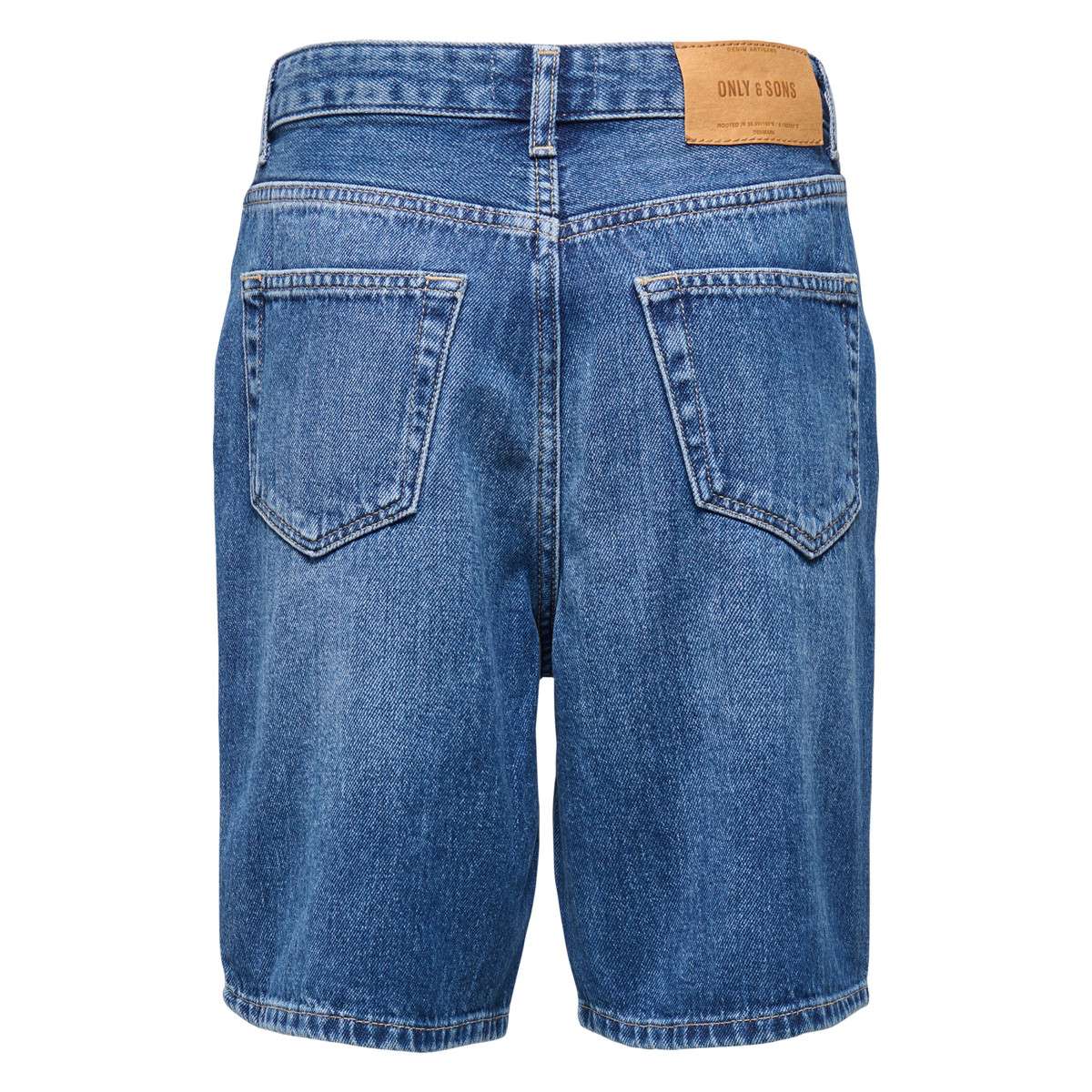 Pantalons Short coton biologique droit - 22036964 garçon bleu Only & Sons Pantalons Short coton biologique droit - 22036964 garçon bleu Bleu