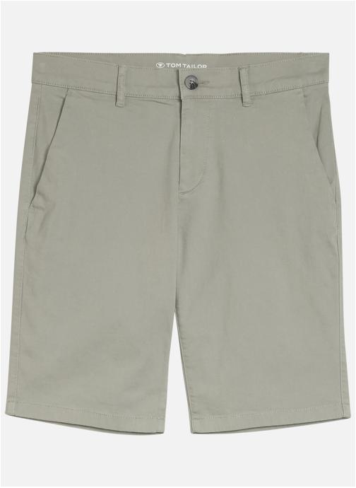 Tom Tailor Shorts Short Chino coton ajusté - 1049726 homme vert