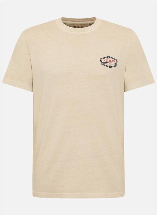 MUSTANG Tee-shirts T-shirt coton col rond droit - 1017765 homme beige