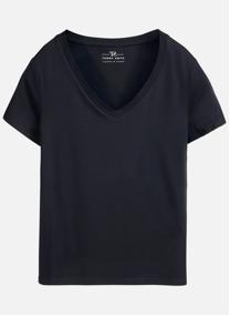 Tee-shirts T-shirt col v femme bleu