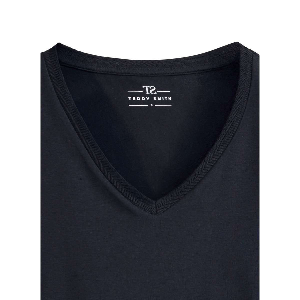 Tee-shirts T-shirt col v femme bleu Teddy Smith Tee-shirts T-shirt col v femme bleu Bleu