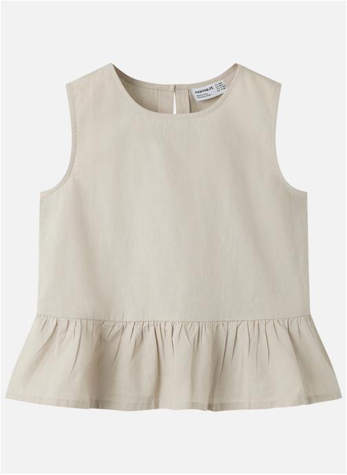 Name it Débardeurs Top lin et coton droit - 13254729 fille beige