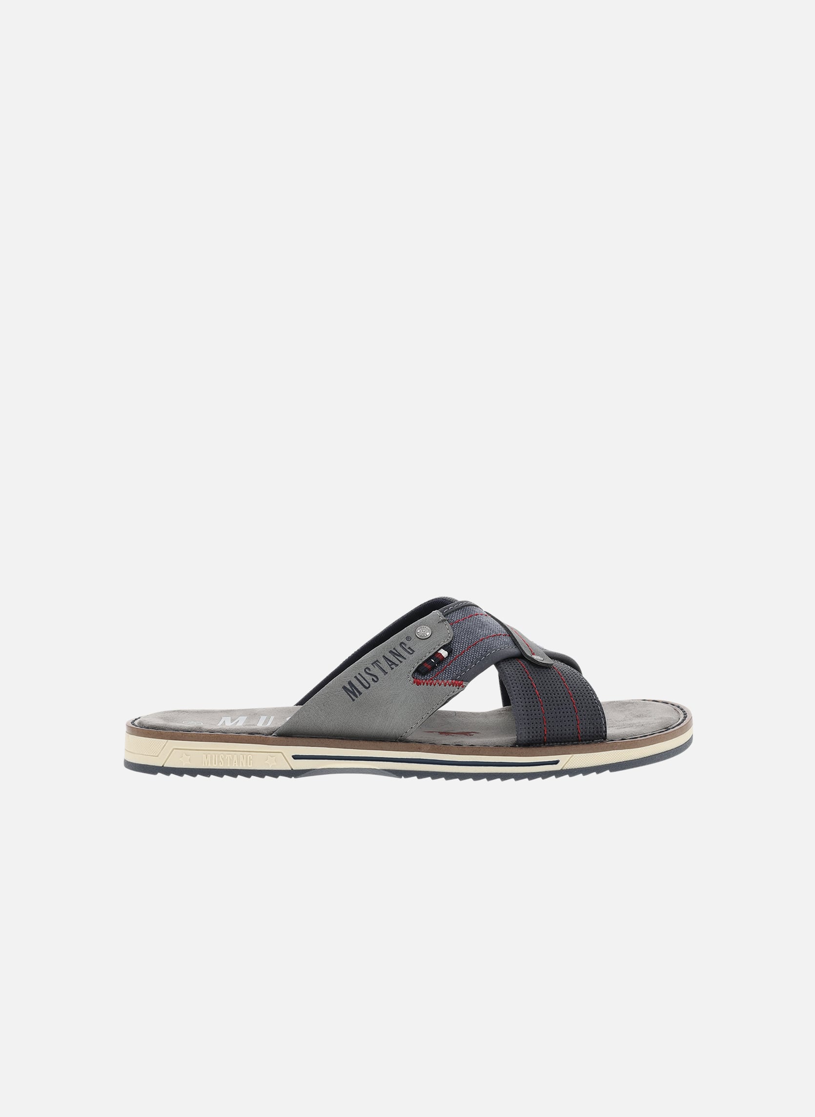 Mules Mules talon plat homme bleu MUSTANG Mules Mules talon plat homme bleu Bleu