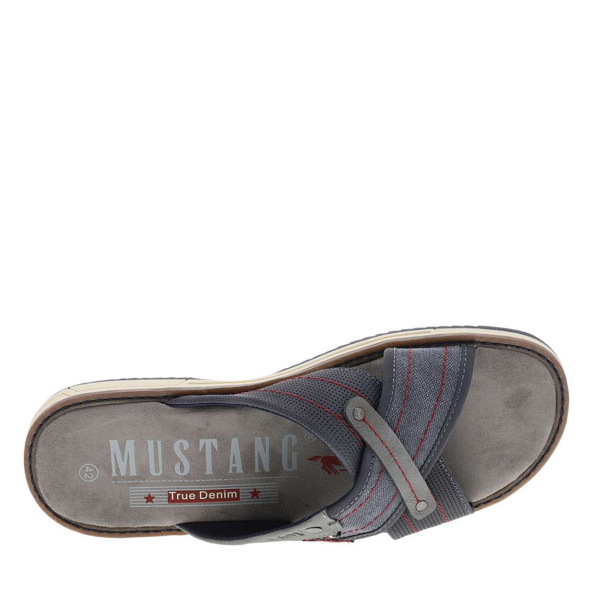 Mules Mules talon plat homme bleu MUSTANG Mules Mules talon plat homme bleu Bleu