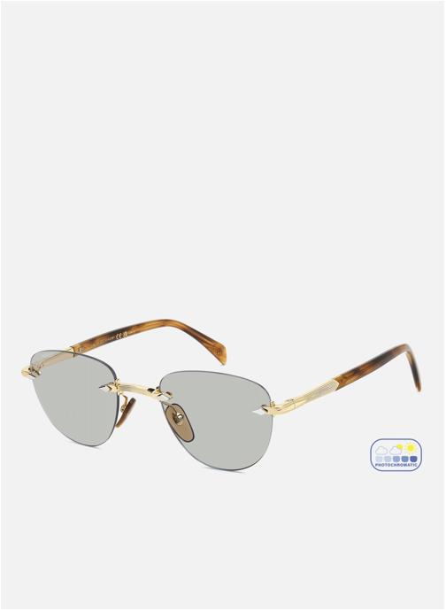 David Beckham Lunettes de soleil homme or et bronze