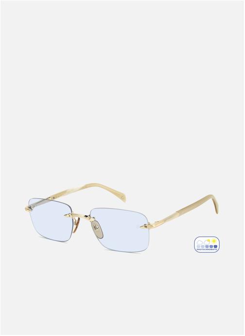David Beckham Lunettes de soleil homme or et bronze