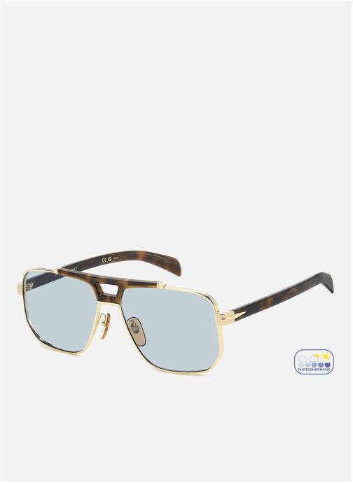 David Beckham Lunettes de soleil homme or et bronze