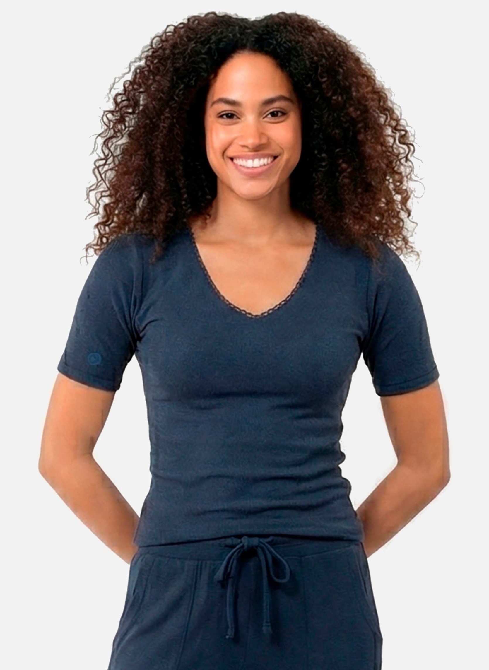 Tee-shirts T-shirt à manches courtes Femme Beige femme bleu Isotoner Tee-shirts T-shirt à manches courtes Femme Beige femme bleu Bleu marine