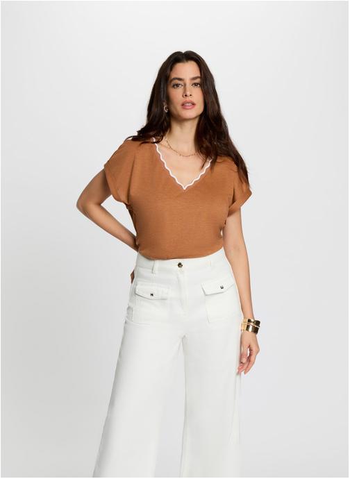 Morgan Tee-shirts 261-DIANA femme marron