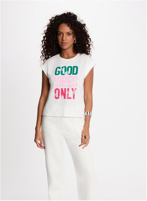 Morgan Tee-shirts 261-DONLY femme blanc