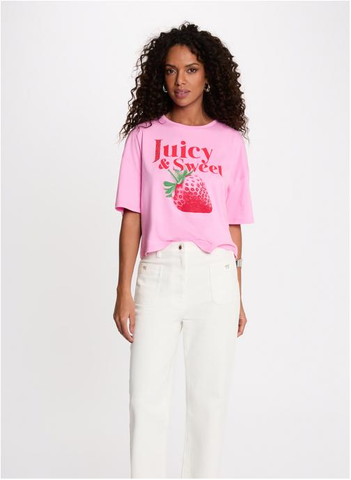 Morgan Tee-shirts 261-DJUICY femme rose