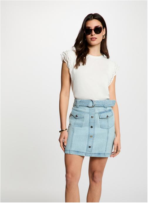 Morgan Tee-shirts 261-DYLAN femme blanc