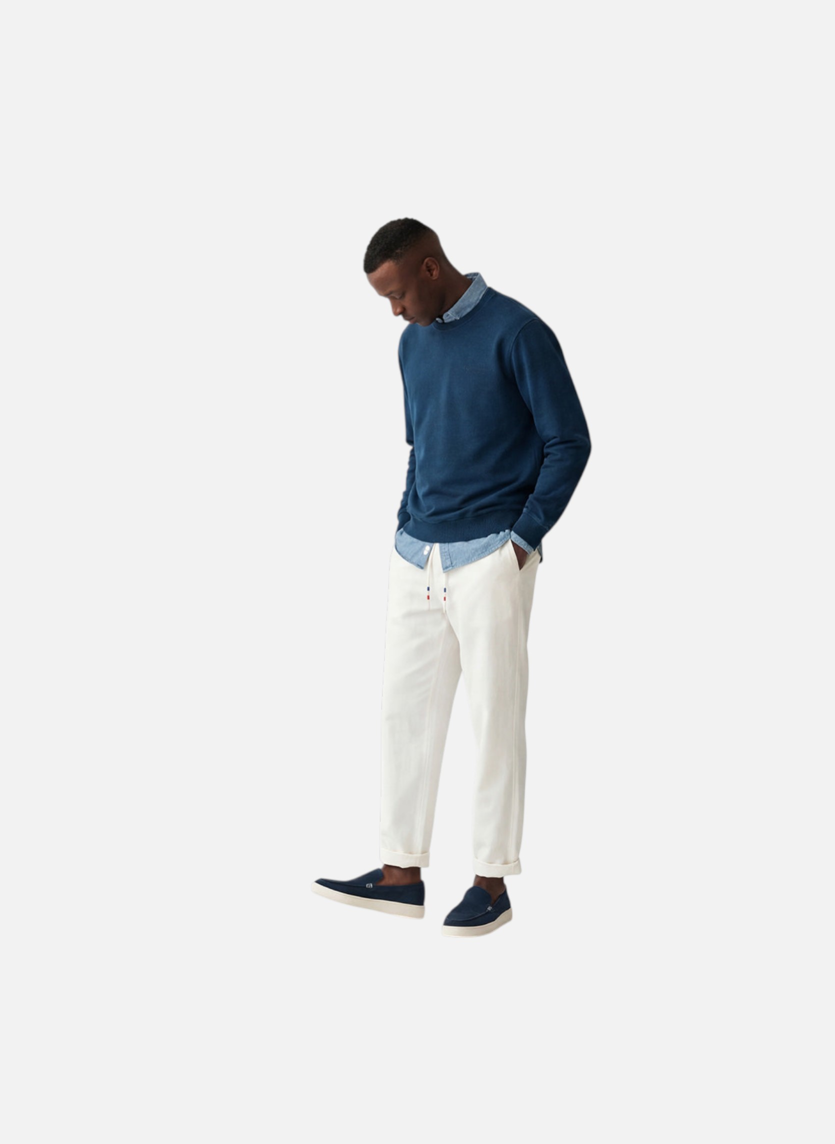 Pantalons droits 549 homme blanc Serge Blanco Pantalons droits 549 homme blanc Blanc mat