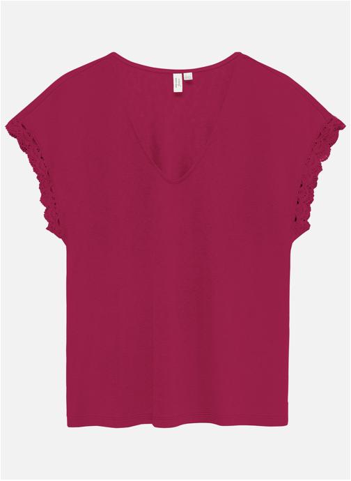 Vero Moda Tee-shirts T-shirt col v droit - 10340902 femme violet