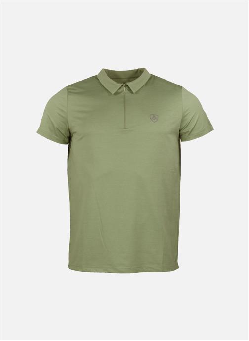 Peak Mountain Polos POLO TECHNIQUE MANCHES COURTES HOMME CHANCE Kaki Tilleul homme vert