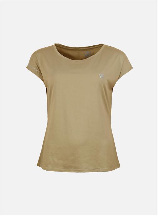 Peak Mountain Tee-shirts T-shirt technique manches courtes AZOKA TAUPE femme beige