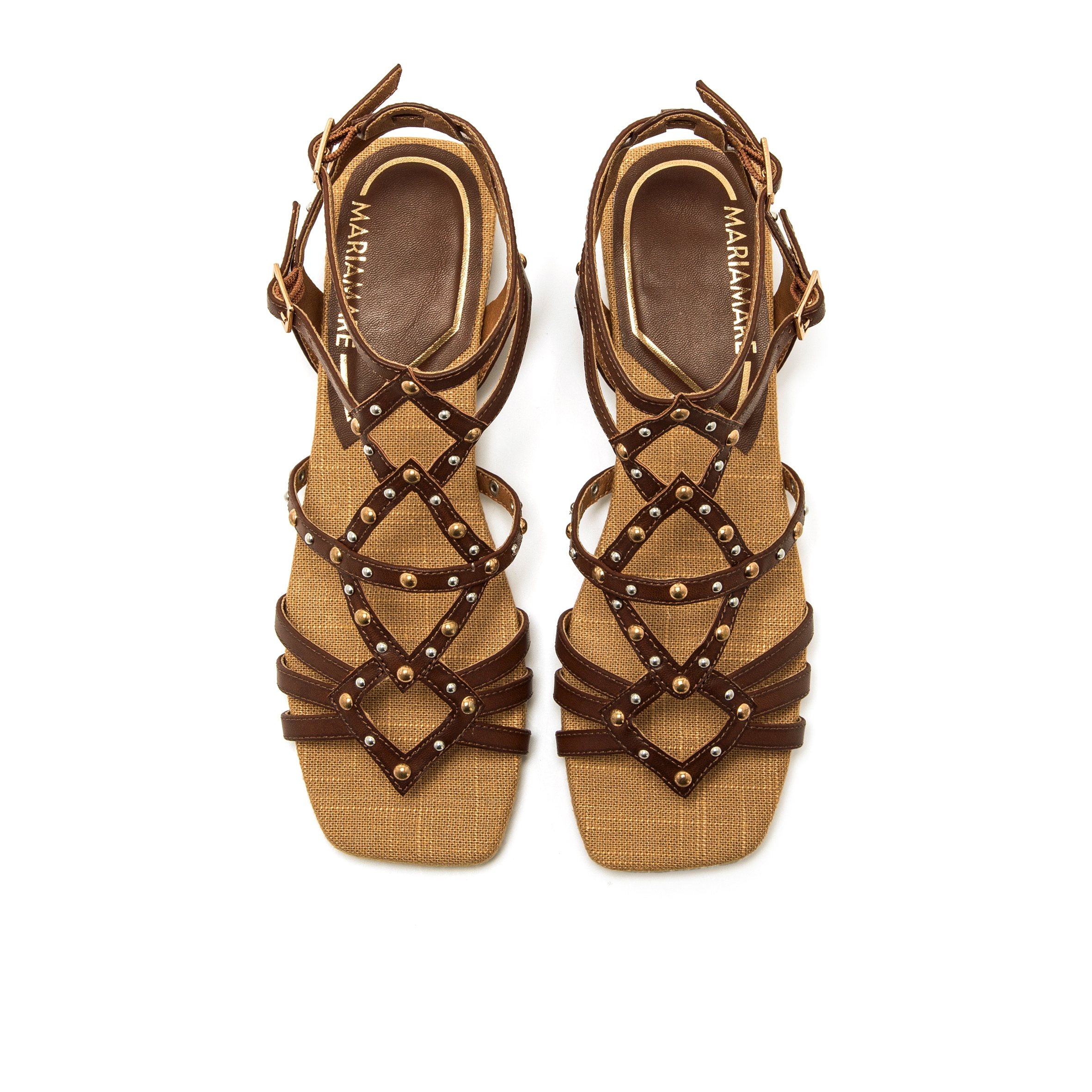 Sandales Sandales plates Femme MARIAMARE PUGLIA beige femme marron MARIAMARE Sandales Sandales plates Femme MARIAMARE PUGLIA beige femme marron Marron