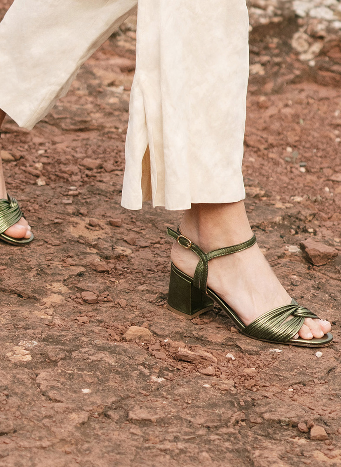 Sandales Sandale Molly - Kaki femme vert Maison Toufet Sandales Sandale Molly - Kaki femme vert Kaki