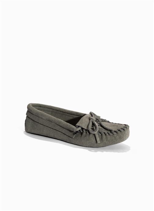 Minnetonka Mocassins Kilty Softsole femme gris