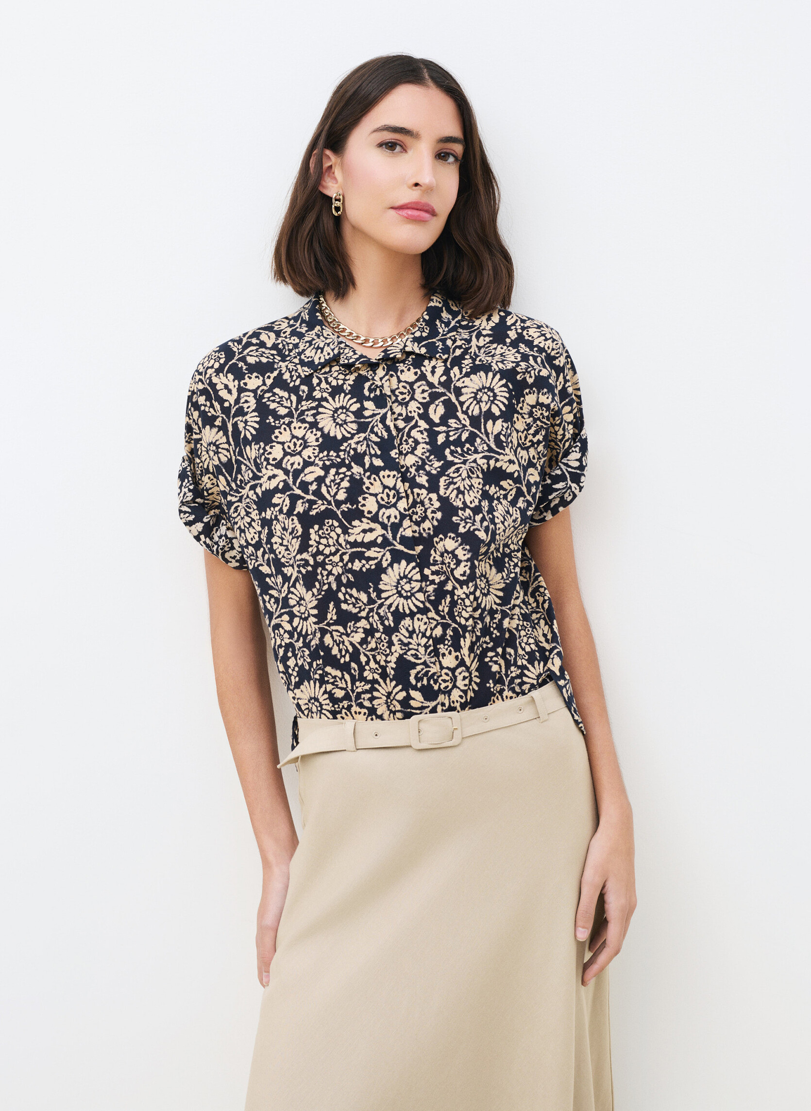 Chemises 261C-CZELLY femme bleu Caroll Chemises 261C-CZELLY femme bleu Bleu marine