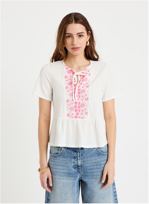 Cache Cache Blouses KBLOUNOUPY femme blanc